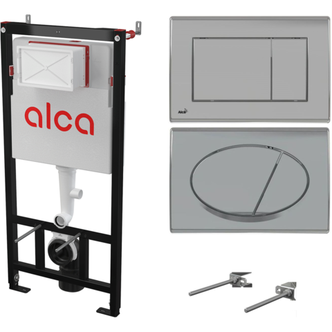 Структура за вграждане Alca + Хромиран бутон по избор